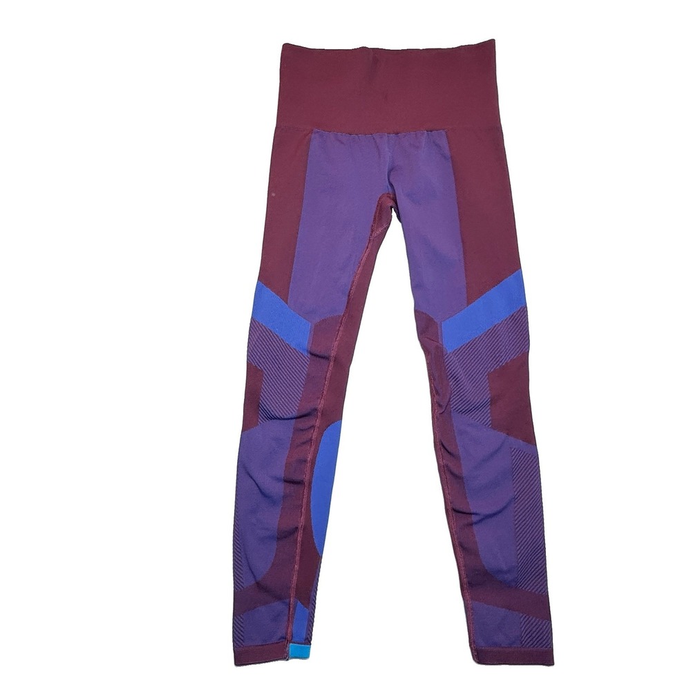 LNDR Womens Seamless Compression Leggings XS / S Vortex 7/8 Purple Blue Sculpt